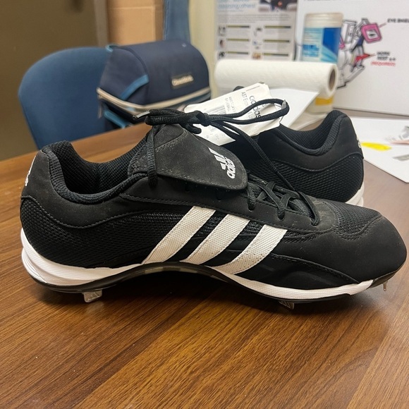 Adidas Excelsior 5 Low-Cut Baseball Cleats Black/White- 11 1/2M
